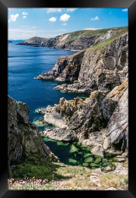 Dinas Fach sea cliffs, Pembrokeshire Framed Print by Photimageon UK