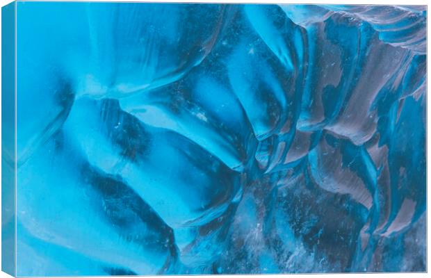 Blue Glacier Ice Abstract Canvas Print by Arterra 