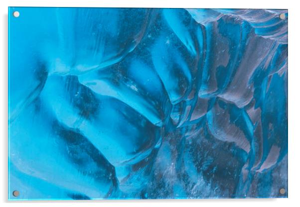 Blue Glacier Ice Abstract Acrylic by Arterra 