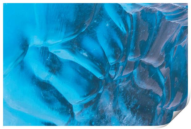 Blue Glacier Ice Abstract Print by Arterra 