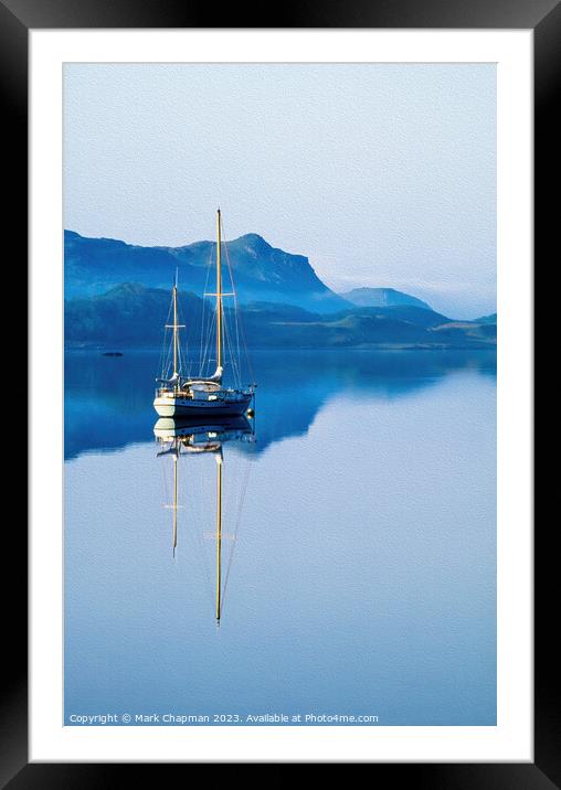 Lone Yacht, Loch Craignish, Scotland Framed Mounted Print by Photimageon UK