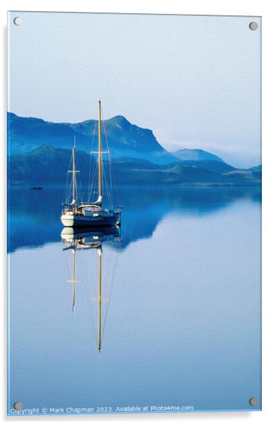 Lone Yacht, Loch Craignish, Scotland Acrylic by Photimageon UK