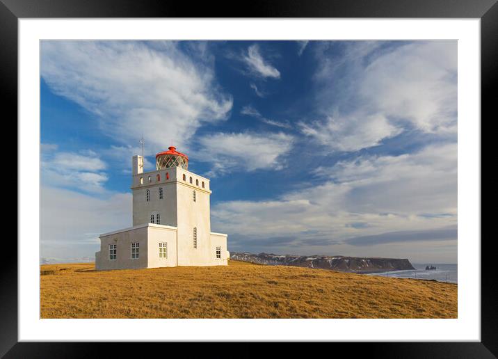 Dyrholaey Lighthouse, Iceland Framed Mounted Print by Arterra 