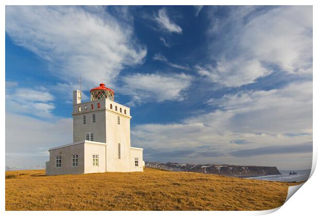 Dyrholaey Lighthouse, Iceland Print by Arterra 