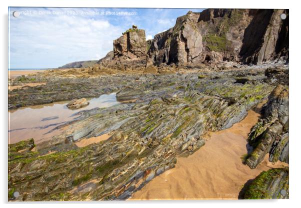 Majestic Cornish Seascape Acrylic by Derek Daniel