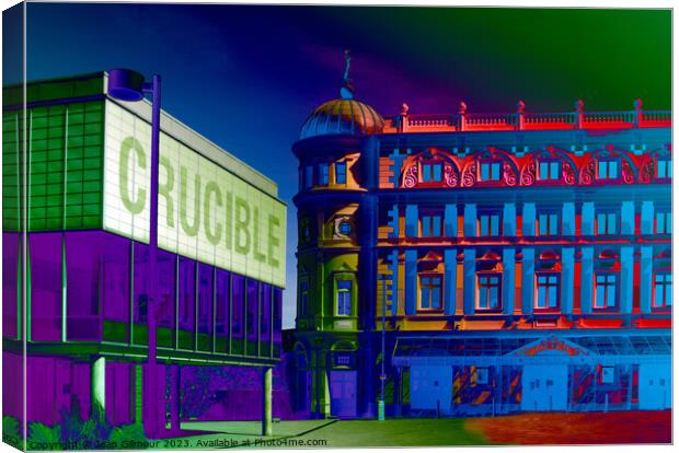 Sheffield Theatres Canvas Print by Jean Gilmour