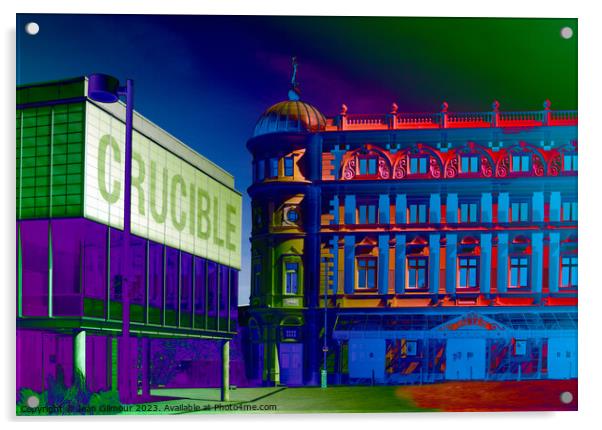 Sheffield Theatres Acrylic by Jean Gilmour