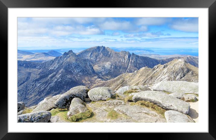 View from Goatfell Framed Mounted Print by William Starkey