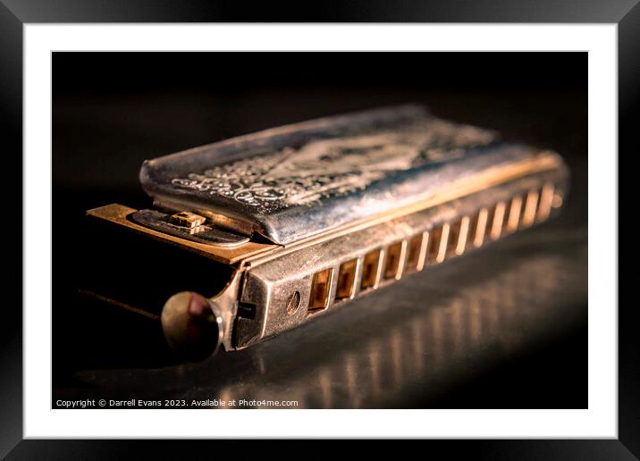 Harmonica Framed Mounted Print by Darrell Evans