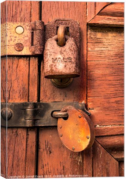 Two locks Canvas Print by Darrell Evans