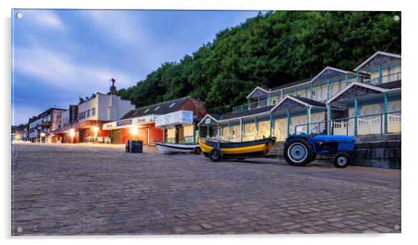Filey Cobble Boat Ramp Acrylic by Tim Hill