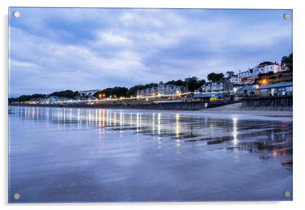 Filey Beach Reflections Acrylic by Tim Hill