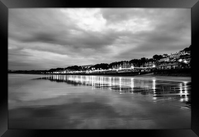 Filey Beach Black and White Framed Print by Tim Hill