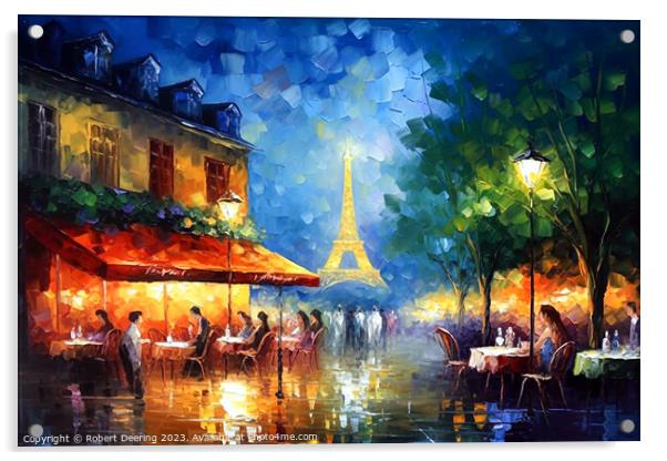 Cafe Culture Acrylic by Robert Deering