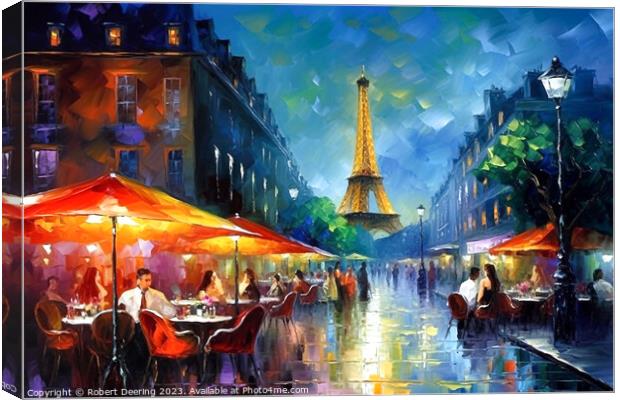 Cafe Society Canvas Print by Robert Deering