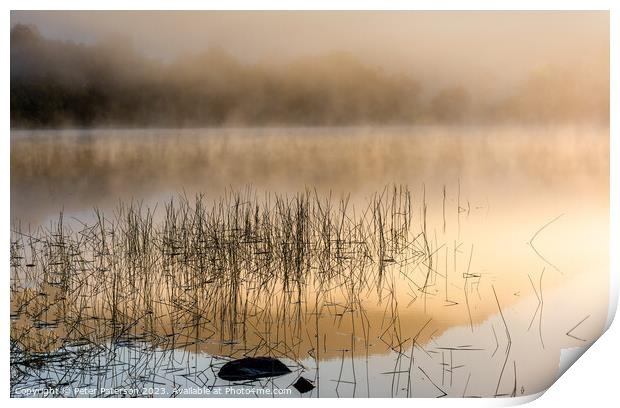 Loch Venachar Sunrise Print by Peter Paterson