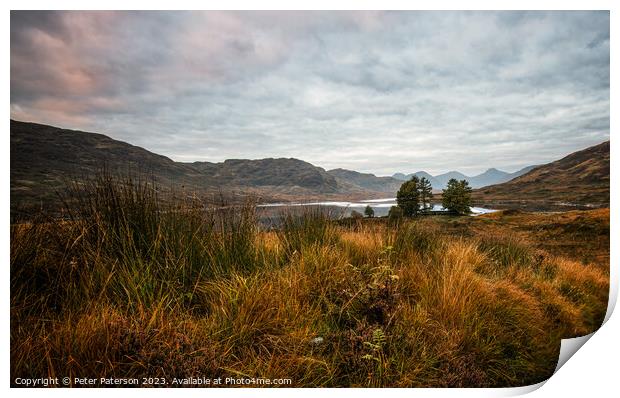 Autumn at Loch Arklet Print by Peter Paterson
