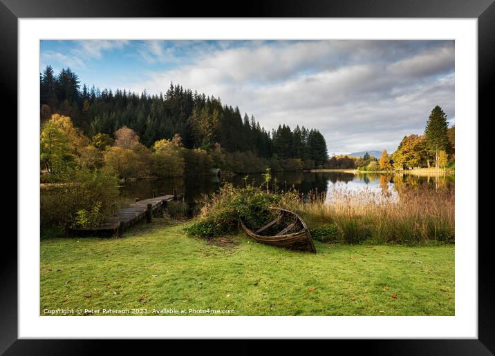 Loch Ard In the Trossachs Framed Mounted Print by Peter Paterson