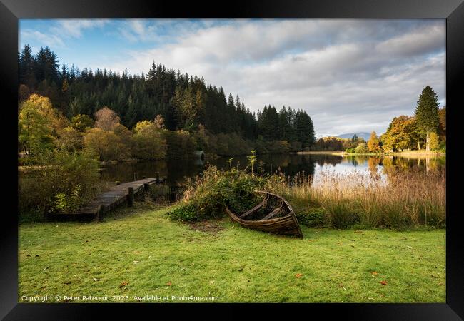 Loch Ard In the Trossachs Framed Print by Peter Paterson