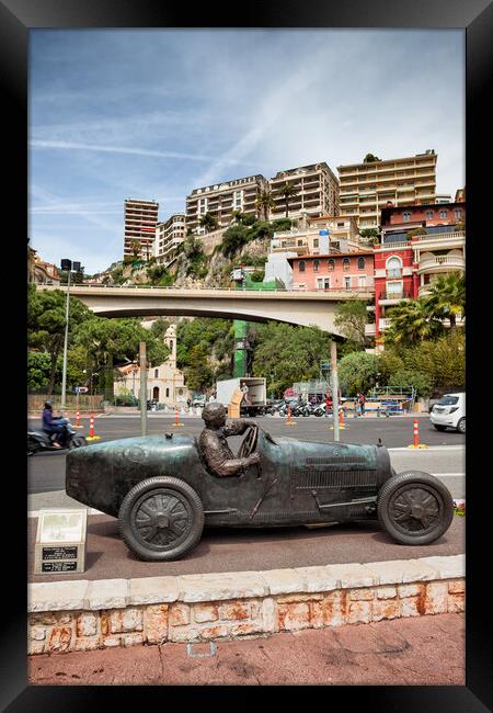 Statue of William Grover in Monaco Framed Print by Artur Bogacki