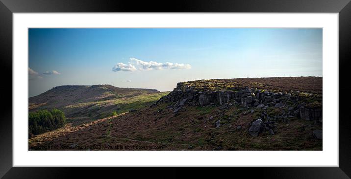 Carl Wark and Higger Tor in the Peak District National Park Framed Mounted Print by Jean Gilmour