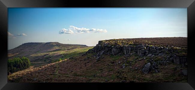 Carl Wark and Higger Tor in the Peak District National Park Framed Print by Jean Gilmour