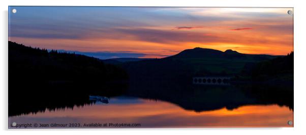 Sunset over Ladybower Reservoir Acrylic by Jean Gilmour