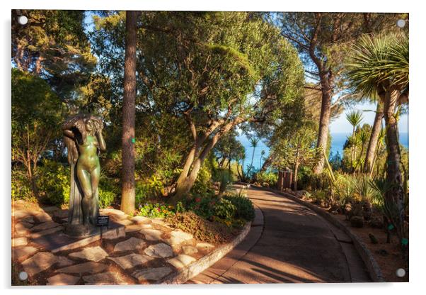 St Martin Gardens in Monaco Ville Acrylic by Artur Bogacki