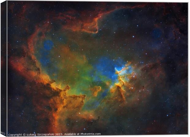 The Heart Nebula in the constellation of Cassiopeia Canvas Print by Łukasz Szczepański