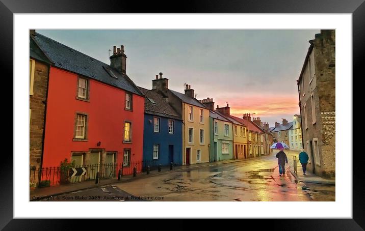 Anstruther at Sunset  Framed Mounted Print by Lowercase b Studio 
