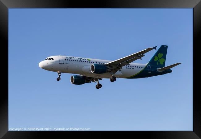 Aer Lingus Airbus A320 Framed Print by David Pyatt