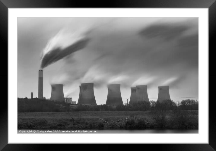 Ratcliffe on Soar Power Station. Nottingham. Framed Mounted Print by Craig Yates