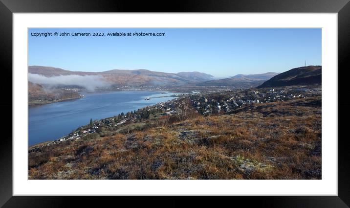 Fort William and Loch Linnhe. Framed Mounted Print by John Cameron