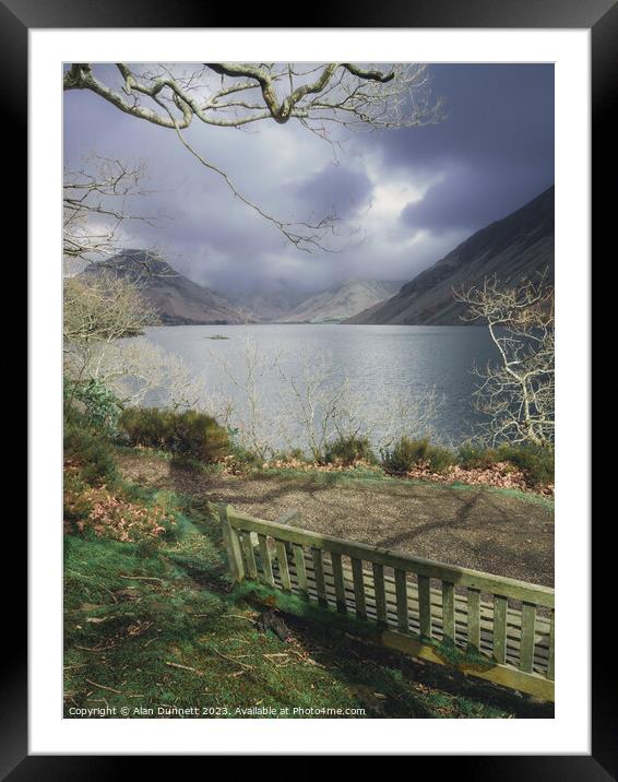 Best seat and The Enchanting Scenery of Wastwater Framed Mounted Print by Alan Dunnett