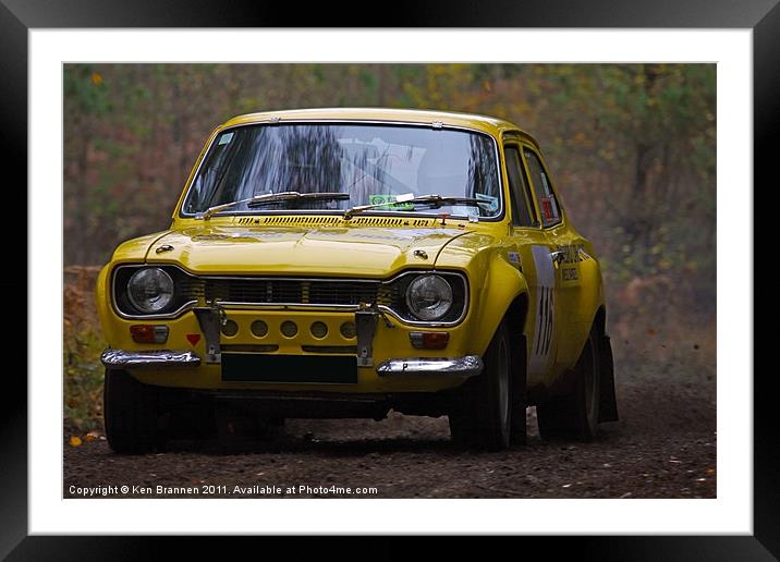 Ford Rally Escort Framed Mounted Print by Oxon Images