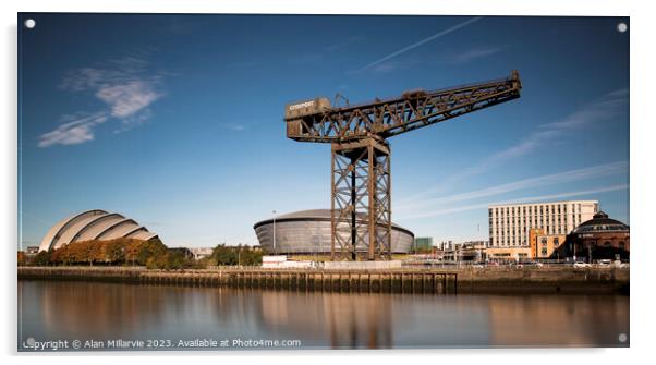 Finnieston Crane Clydeside Acrylic by Alan Millarvie