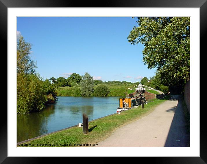 Kennet and Avon at Caen Hill Framed Mounted Print by Terri Waters