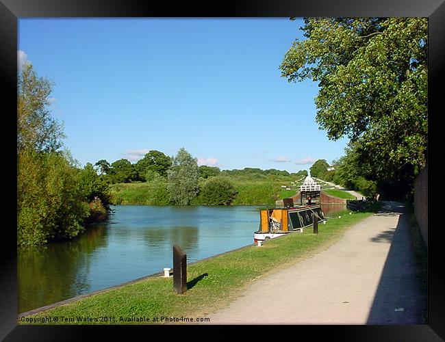 Kennet and Avon at Caen Hill Framed Print by Terri Waters