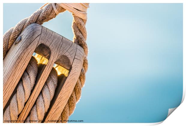 Nautical pulley  Print by Alex Winter