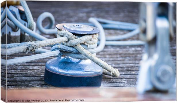 Winch and rope Canvas Print by Alex Winter