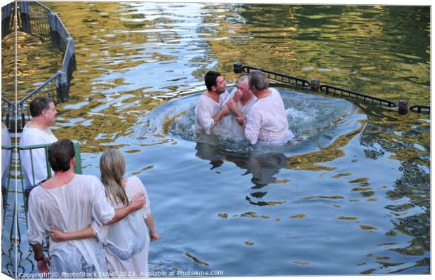 Yardenit Baptismal Site Canvas Print by PhotoStock Israel