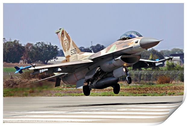 IAF F-16C Print by PhotoStock Israel