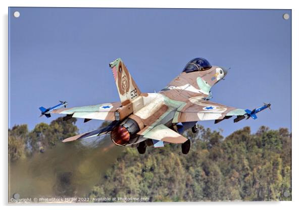IAF F-16C Acrylic by PhotoStock Israel