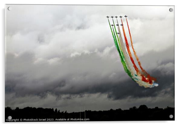  Frecce Tricolori  Acrylic by PhotoStock Israel
