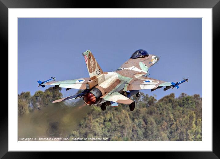 IAF F-16C Framed Mounted Print by PhotoStock Israel