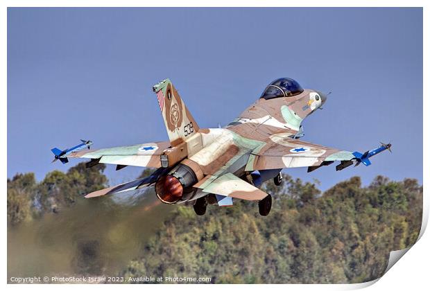 IAF F-16C Print by PhotoStock Israel