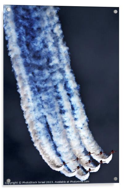 Red Arrows  Acrylic by PhotoStock Israel