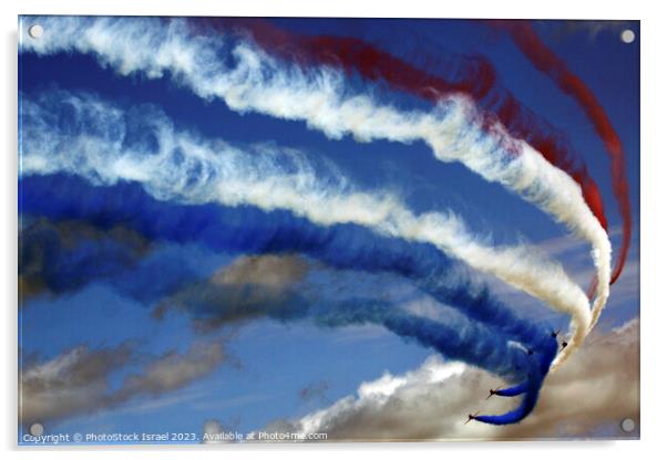 Red Arrows  Acrylic by PhotoStock Israel