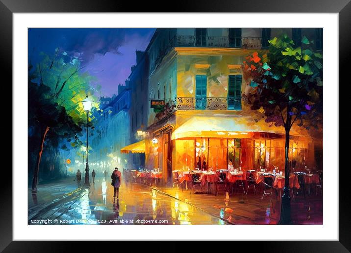 Paris After Rain Framed Mounted Print by Robert Deering