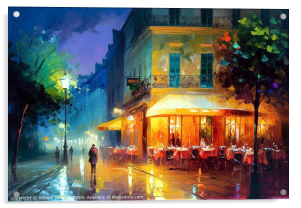 Paris After Rain Acrylic by Robert Deering